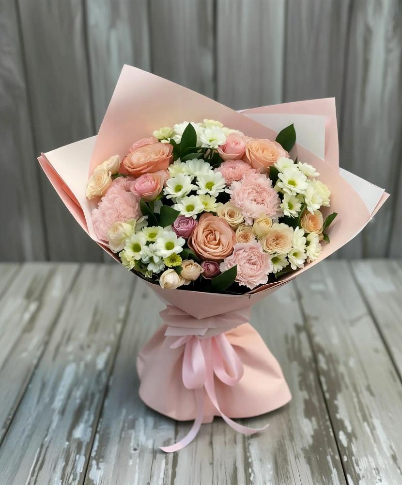 Букет цветов из: Гвоздики, Розы и Хризантемы в Полевском Свердловская область