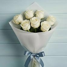 Букет 7 Белых роз Эдлесс Лав в Полевском Свердловская область
