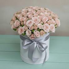 Цветочная композиция из Розы в шляпной коробке в Полевском Свердловская область