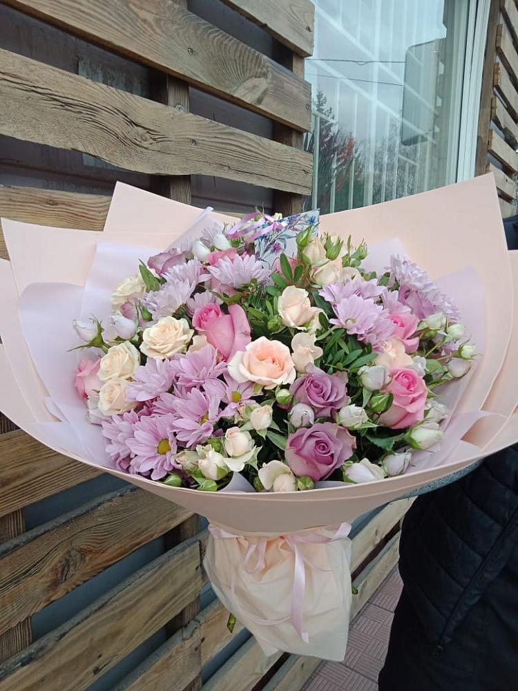 Букет цветов из: Розы и Хризантемы в Полевском Свердловская область