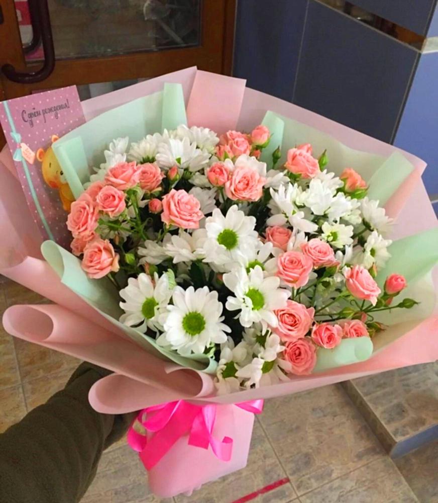Букет цветов из: Розы и Хризантемы в Полевском Свердловская область