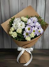 Букет цветов из:  Хризантемы и Розы в Полевском Свердловская область
