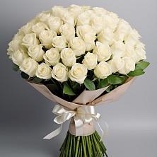 Букет 101 беля роза Белоснежка в Полевском Свердловская область