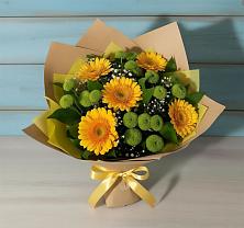 Букет цветов из:  Герберы и Хризантемы #REPLACE_PRED# Полевском Свердловская область