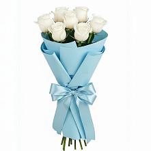 Букет 7 белых роз Проуд в Полевском Свердловская область