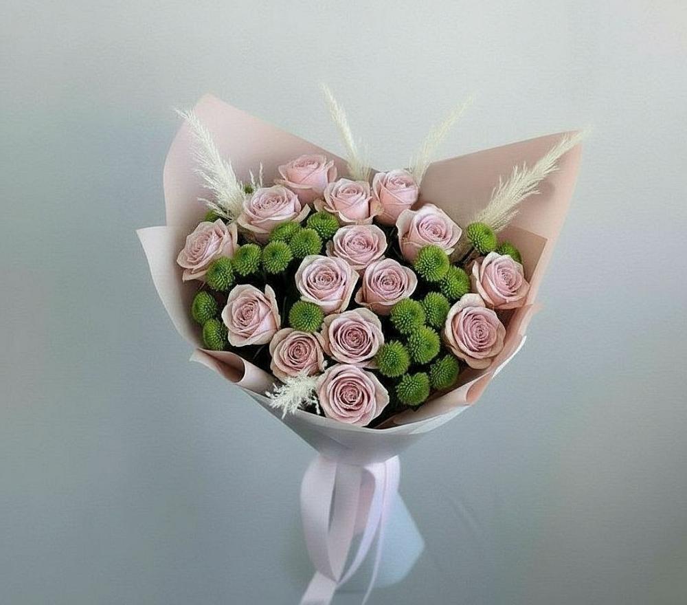 Букет цветов из: Розы и Хризантемы в Полевском Свердловская область