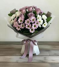 Букет цветов из:  Хризантемы и Розы в Полевском Свердловская область