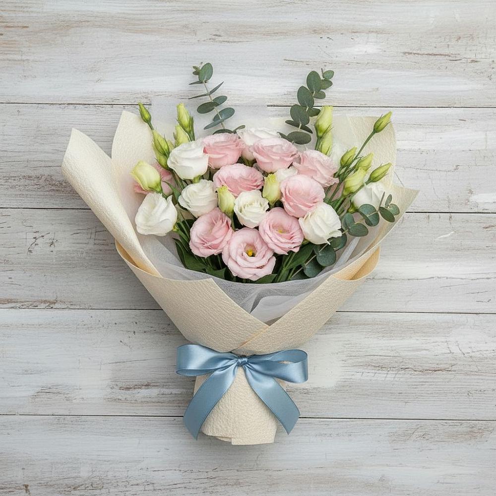 Букет цветов из: Лизиантусы в Полевском Свердловская область